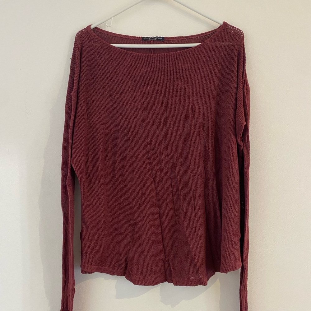 Brandy Melville Burgundy Knit Top